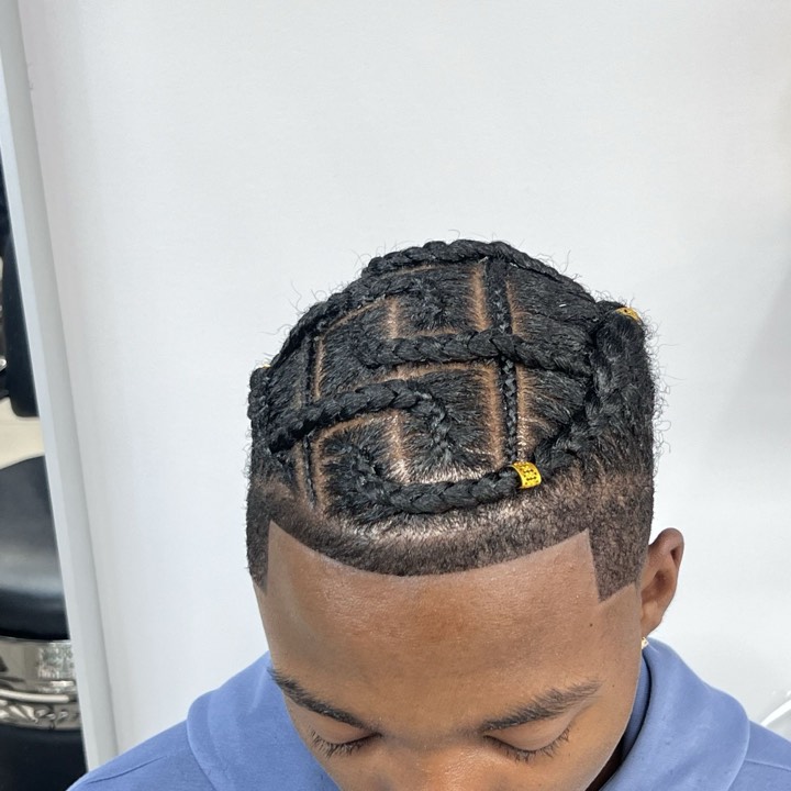Straight-back cornrows — Dope Fades