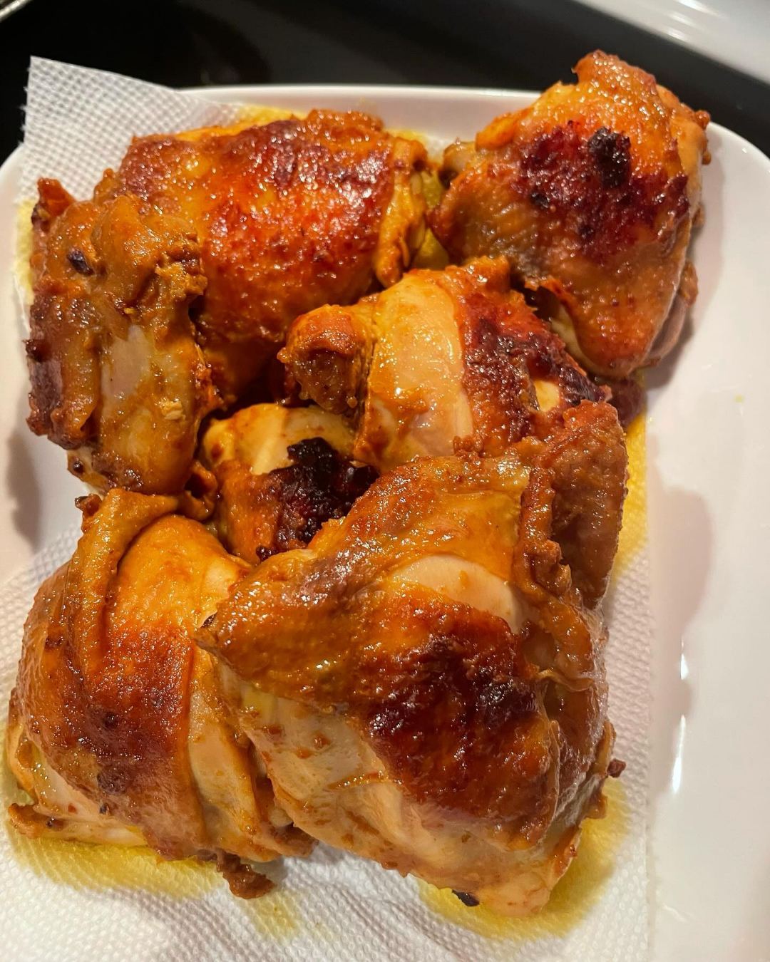 Glazed peppered chicken